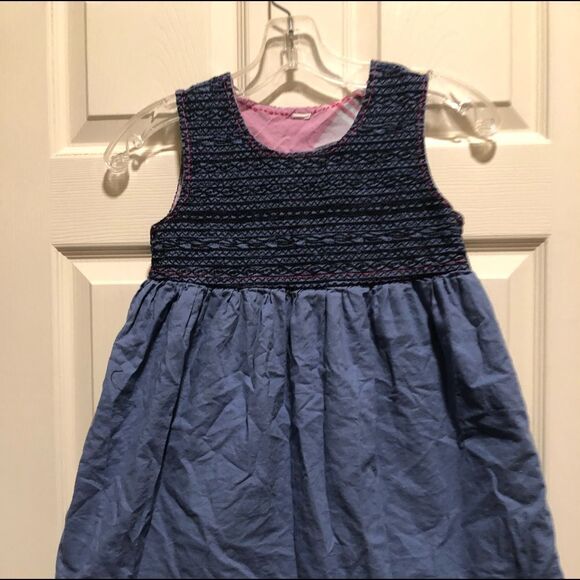 🐰 Tea Collection Pretty Denim & Plaid Reversible Dress, size 8 - Picture 2 of 12